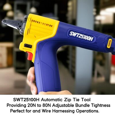شراء SWT25100H أداة ربط السحاب التلقائي توفر 20N إلى 80N ضيقة حزمة قابلة للتعديل مثالية لعمليات التشبيك بالأسلاك online manufacture