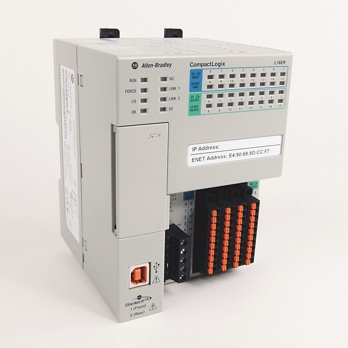 24V DC 1769-L16ER-BB1B ألين برادلي مع وحدة تحكم Compactlogix 384KB DI / O